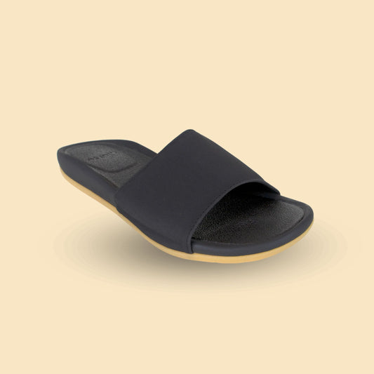 alerse Midnight (Black) Slide Yoga Sandals