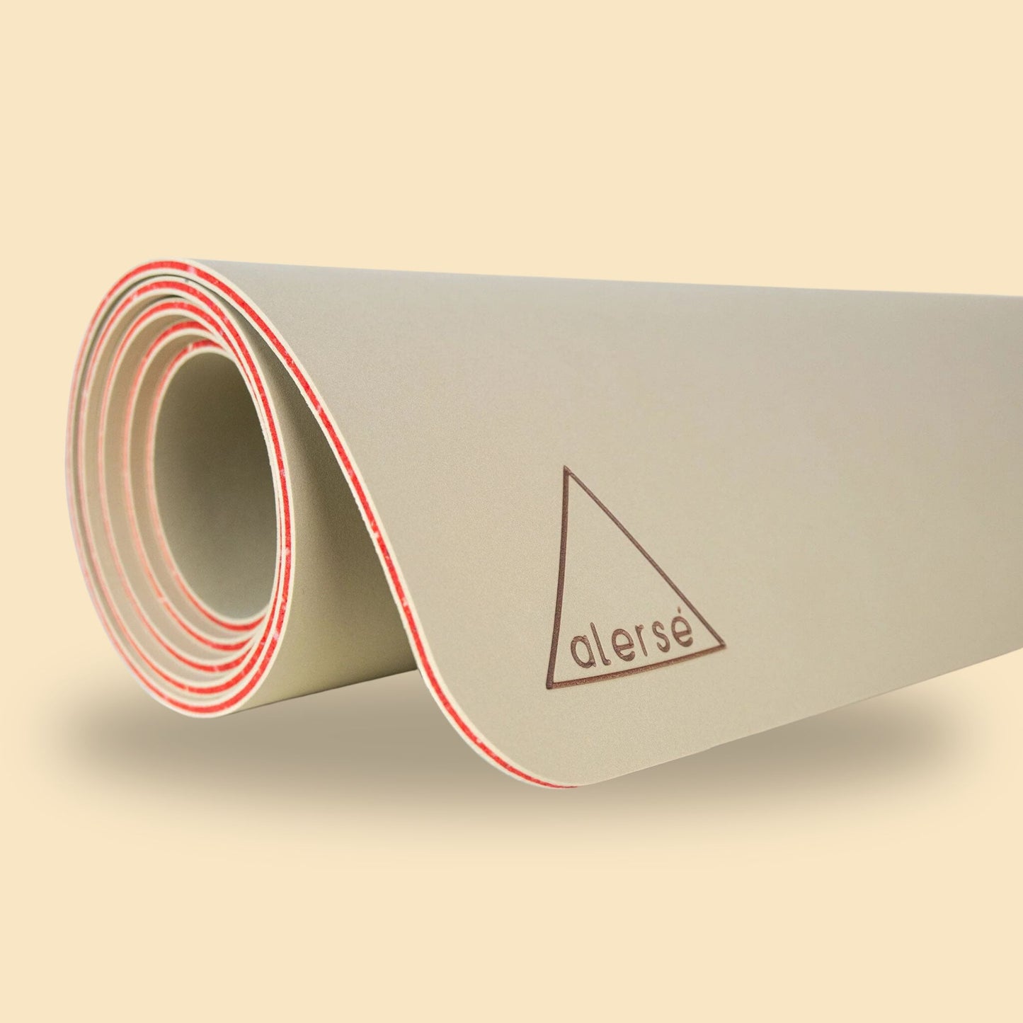 Alerse LIGHT Yoga Mat - Premium 6mm thick, 2.5lbs. - Sand Color